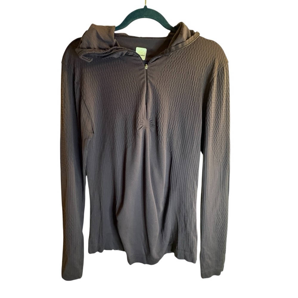 EMS Tech Wick Run Zip Womens Eggplant Workout Active Training Ruched Sporty